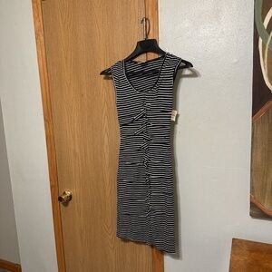 Nicole Miller Studio NWT Size PP w/Stripes Sleeveless Knee-Length Sheath Dress